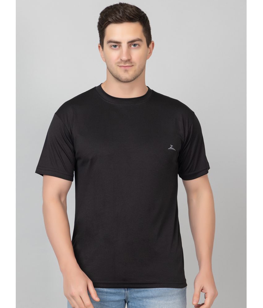     			Zeffit Polyester Regular Fit Solid Half Sleeves Men's T-Shirt - Black ( Pack of 1 )