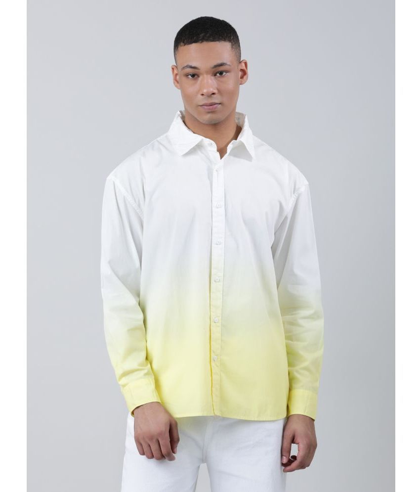     			Bene Kleed 100% Cotton Oversized Fit Dyed Full Sleeves Men's Casual Shirt - Yellow ( Pack of 1 )