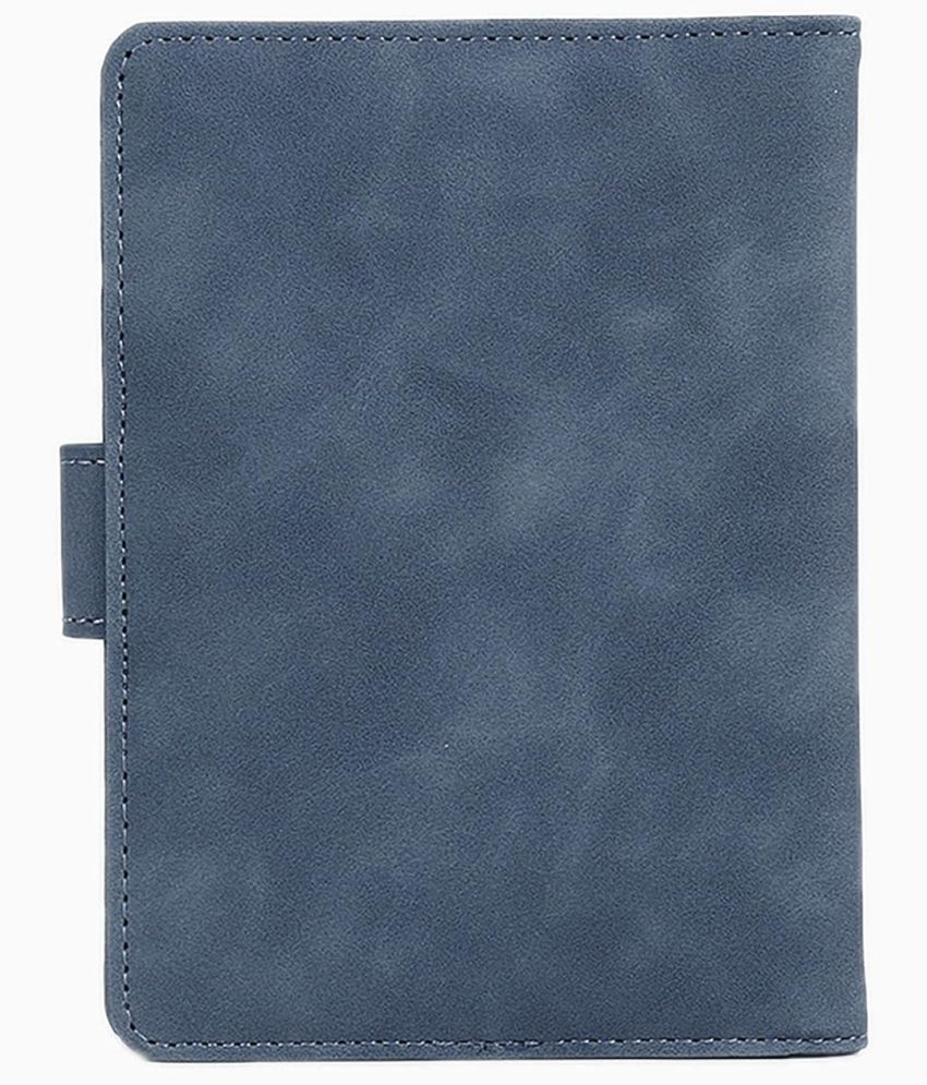     			House Of Quirk Leather Blue Women's Passport Holder ( Pack of 1 )