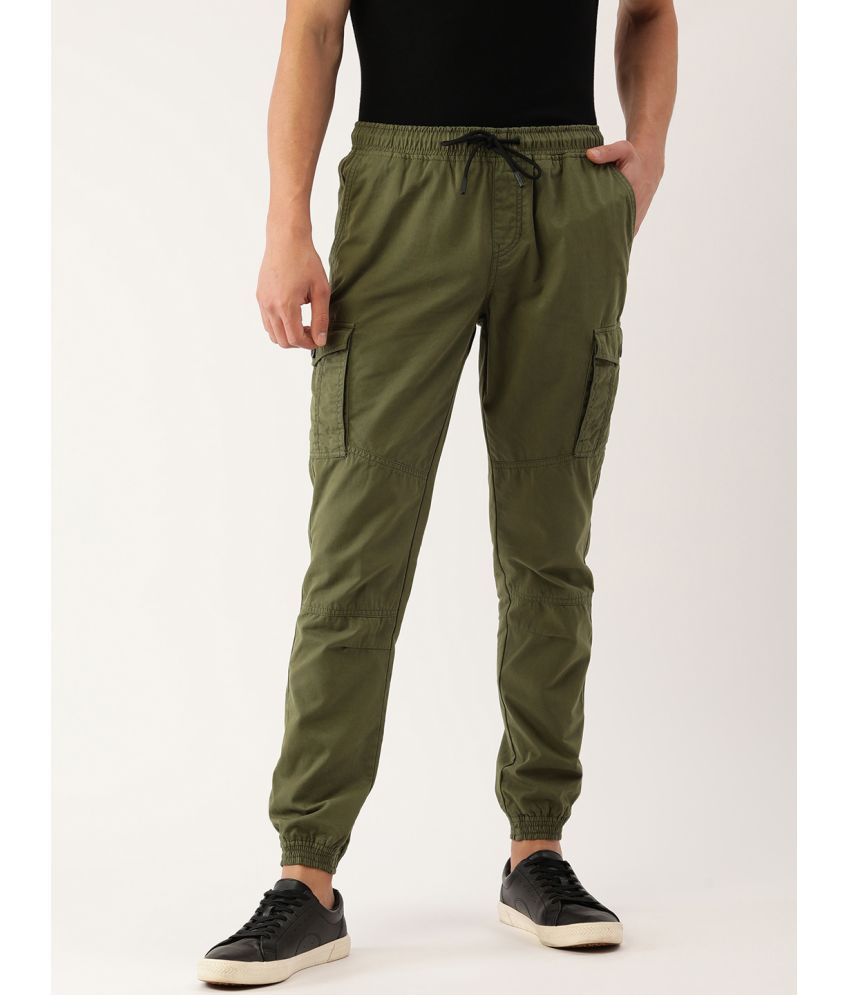     			IVOC Regular Flat Men's Joggers - Olive ( Pack of 1 )