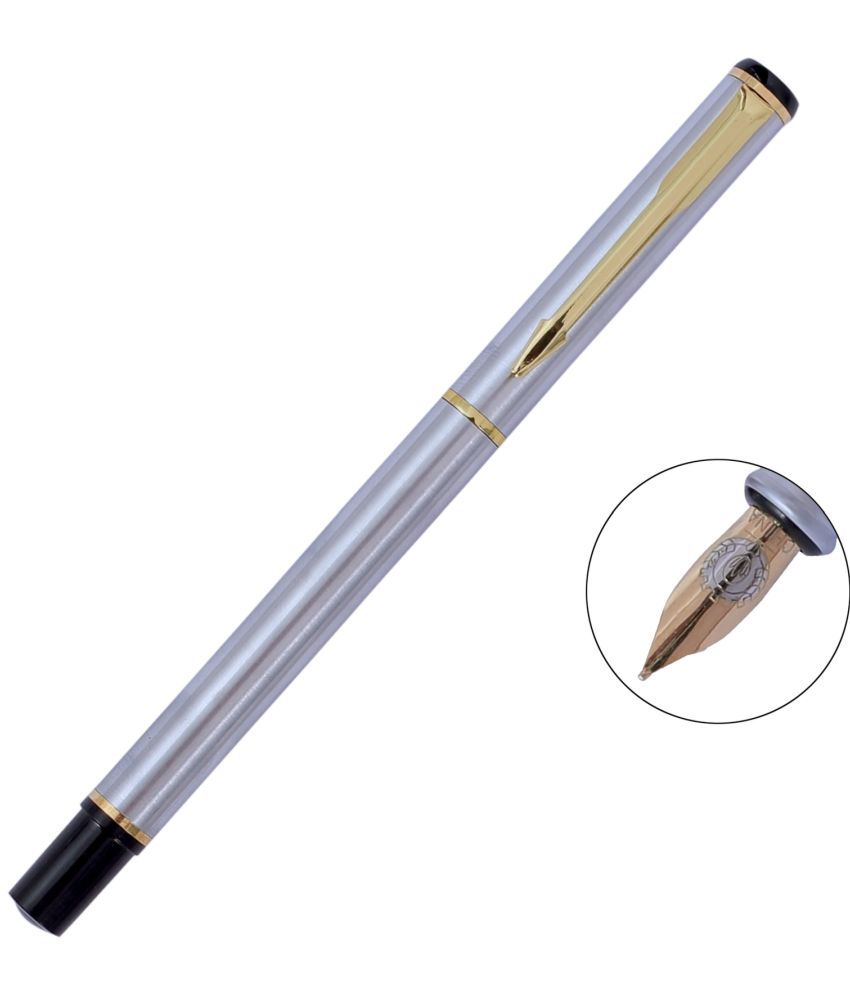     			OCULUS Silver Medium Line Fountain Pen ( Pack of 1 )