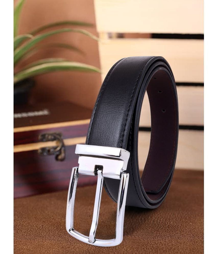     			SUNSHOPPING - Black Faux Leather Men's Formal Belt ( Pack of 1 )