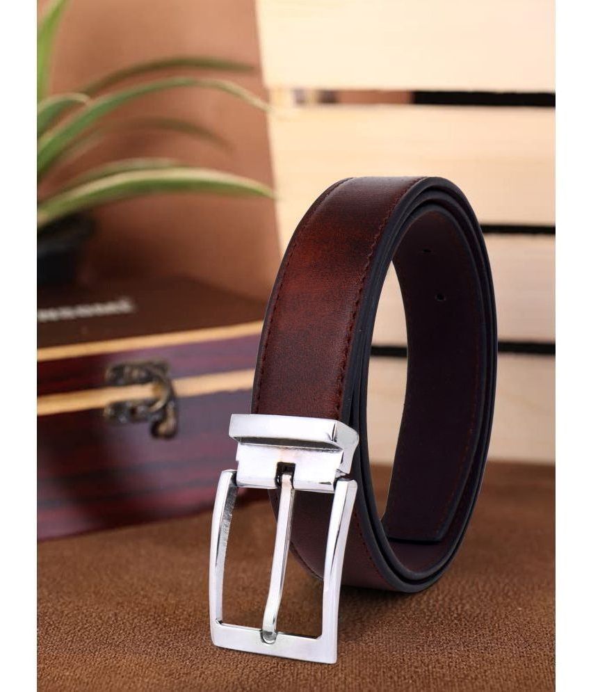     			SUNSHOPPING - Brown Faux Leather Men's Formal Belt ( Pack of 1 )