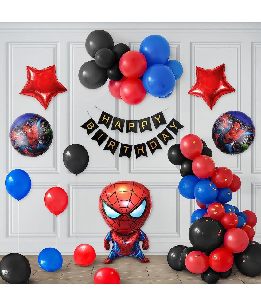     			Urban Classic SpiderMan Happy Birthday theme pack of 57 pcs for Boys, Girls