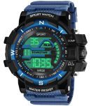 Hala Blue Resin Digital Men's Watch