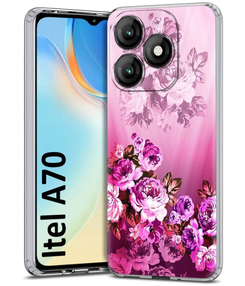     			Fashionury Multicolor Printed Back Cover Silicon Compatible For Itel A70 ( Pack of 1 )