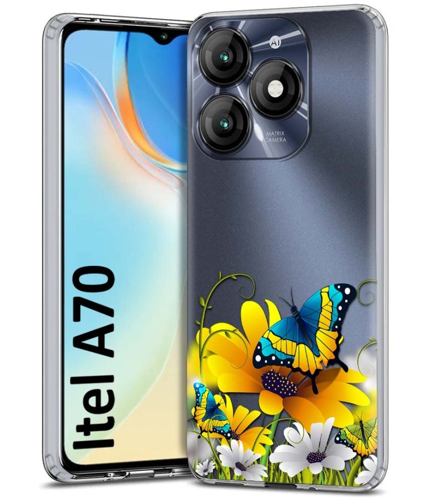     			Fashionury Multicolor Printed Back Cover Silicon Compatible For Itel A70 ( Pack of 1 )