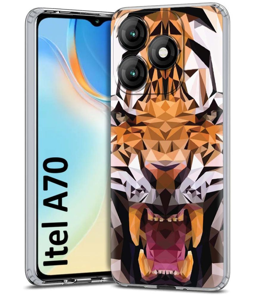     			Fashionury Multicolor Printed Back Cover Silicon Compatible For Itel A70 ( Pack of 1 )