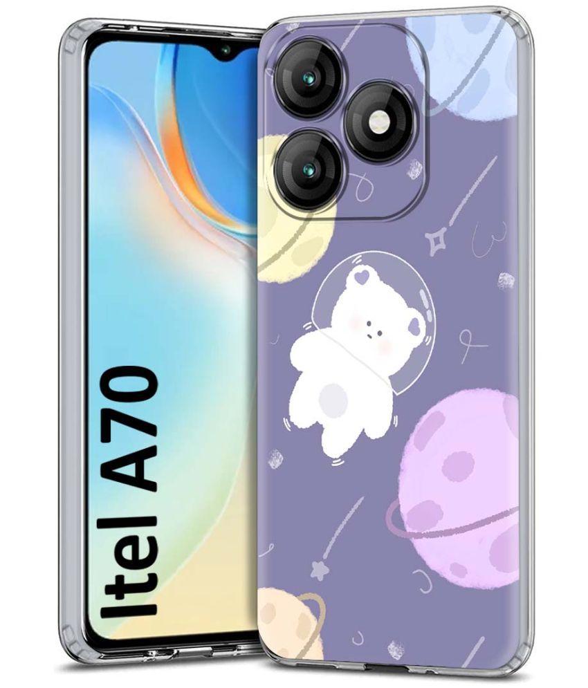     			Fashionury Multicolor Printed Back Cover Silicon Compatible For Itel A70 ( Pack of 1 )