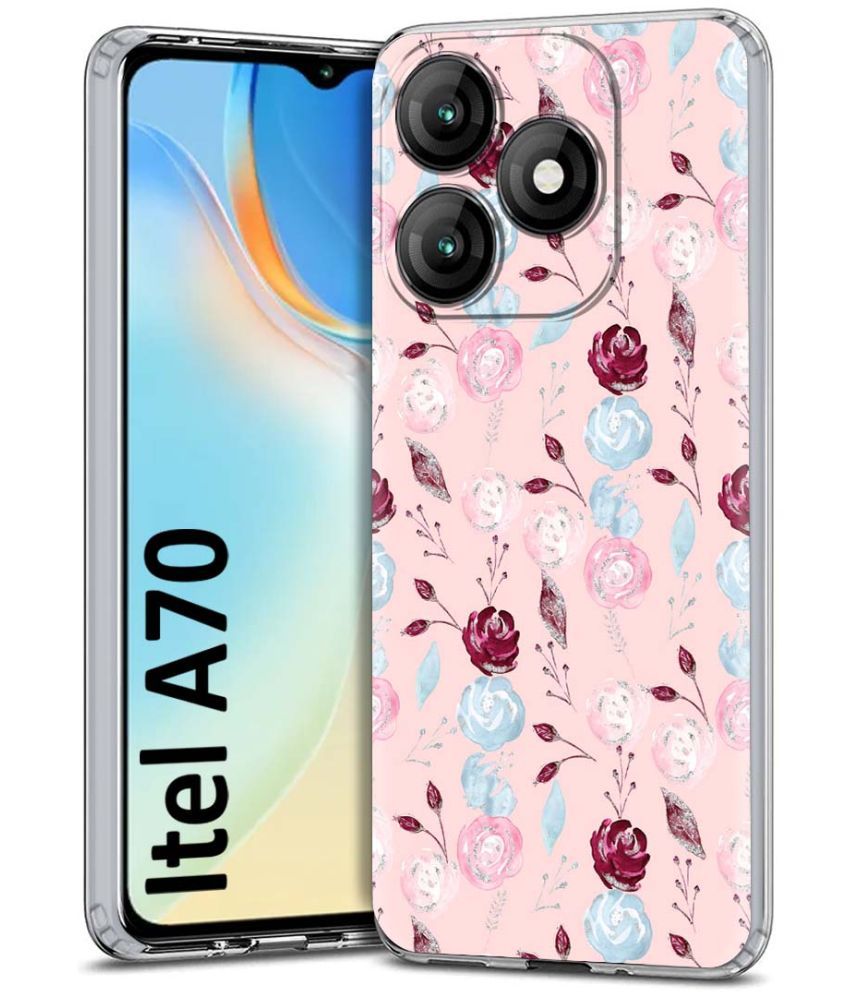     			Fashionury Multicolor Printed Back Cover Silicon Compatible For Itel A70 ( Pack of 1 )