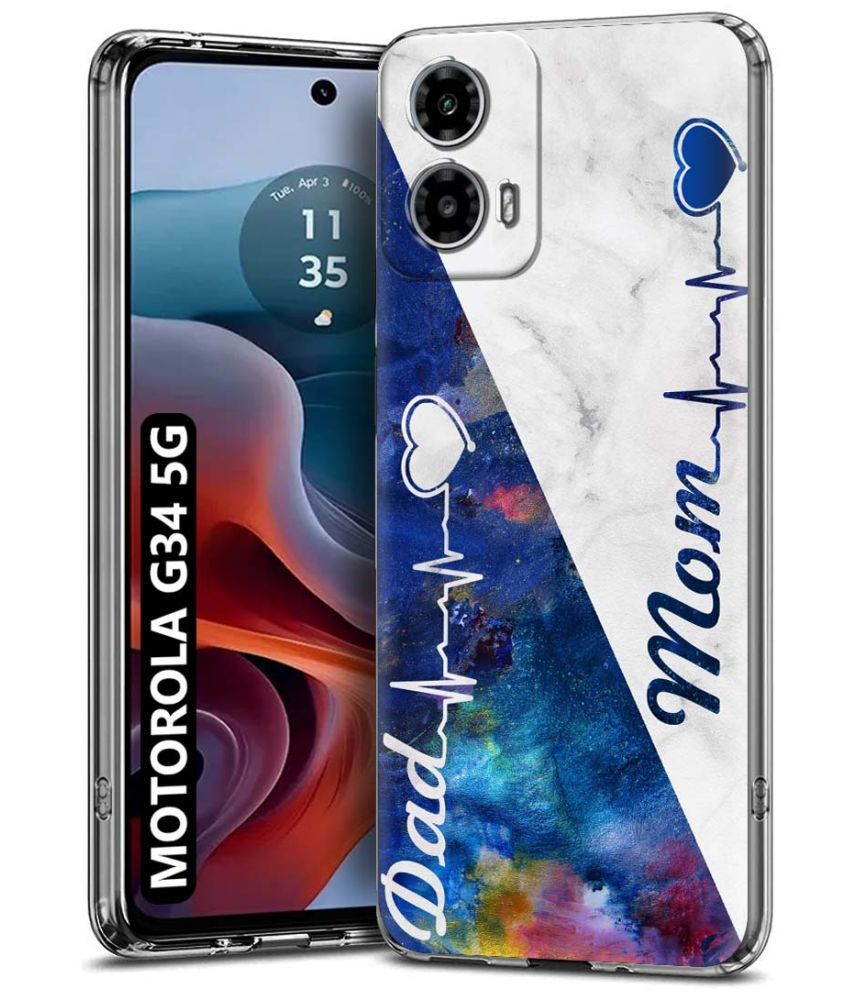     			Fashionury Multicolor Printed Back Cover Silicon Compatible For MOTOROLA G34 5G ( Pack of 1 )