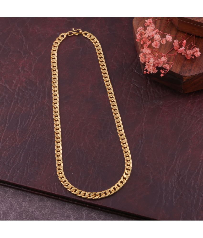     			MGSV Gold Plated Brass Chain ( Pack of 1 )