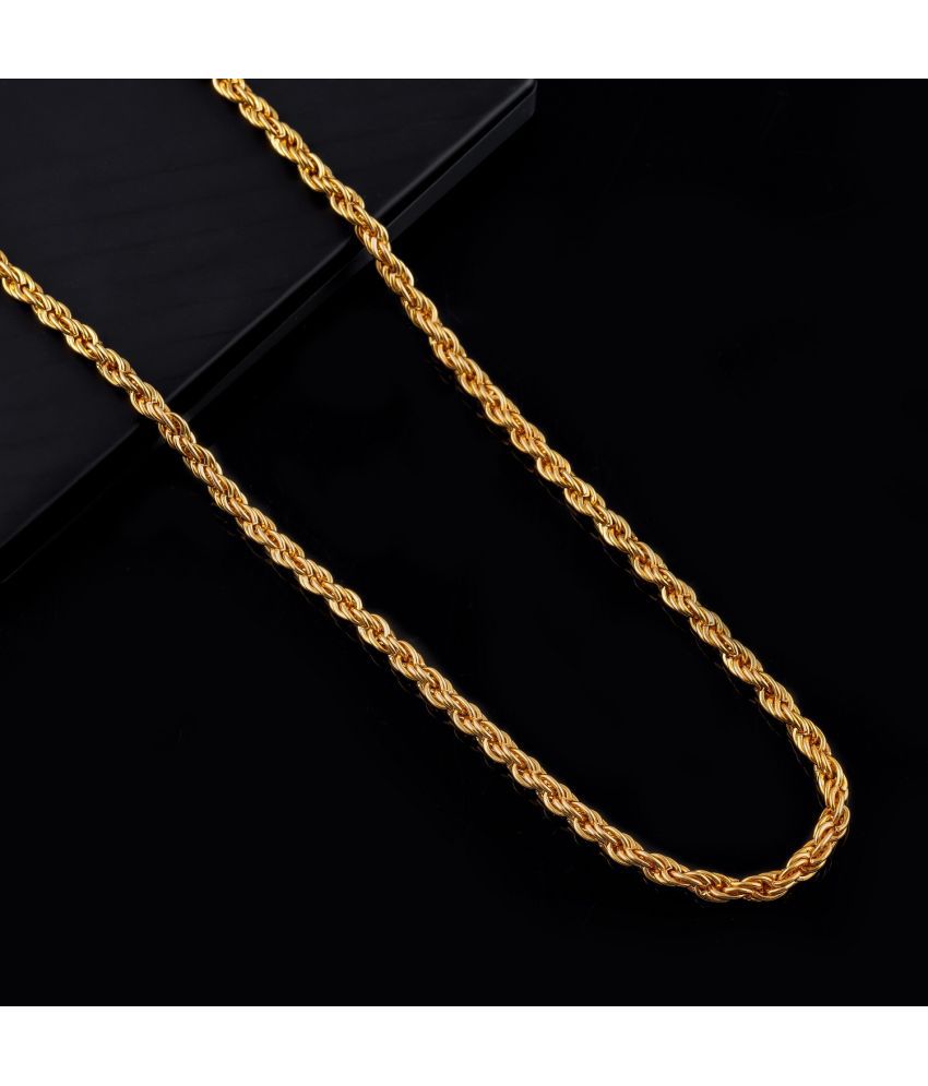     			MGSV Gold Plated Brass Chain ( Pack of 1 )