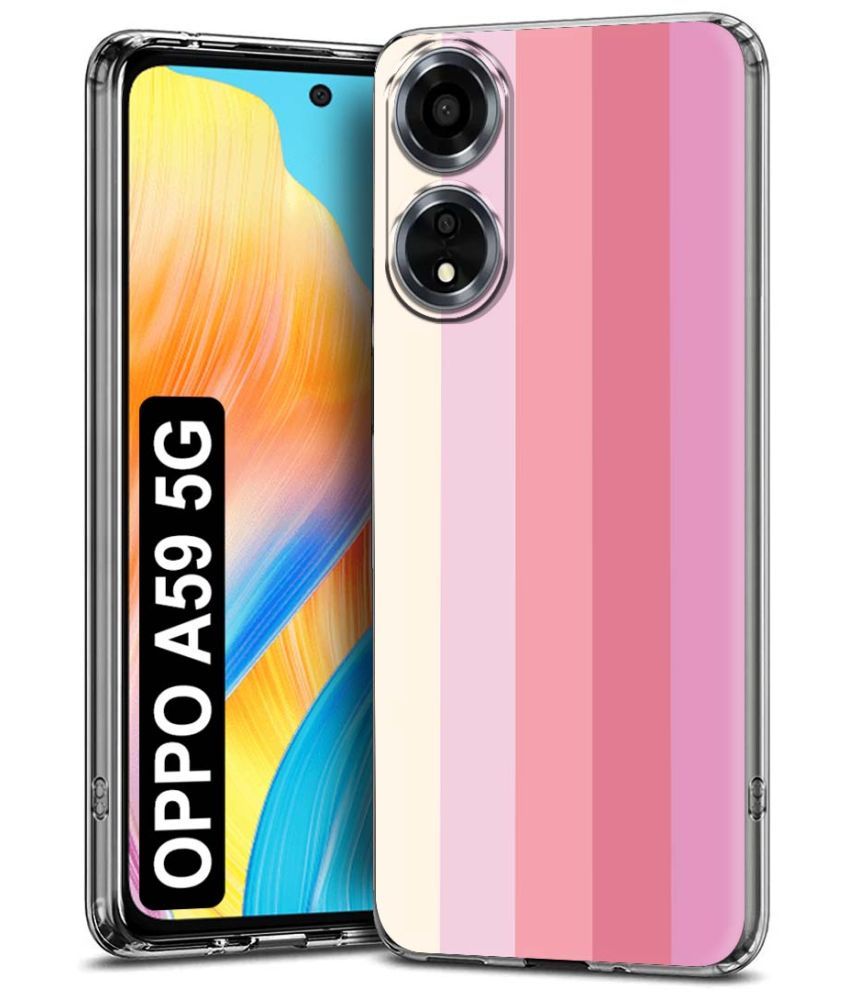     			NBOX Multicolor Printed Back Cover Silicon Compatible For Oppo A59 5G ( Pack of 1 )