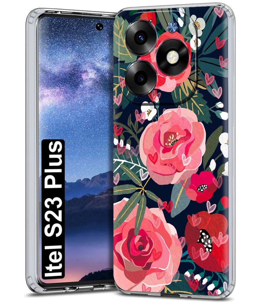     			NBOX Multicolor Printed Back Cover Silicon Compatible For Itel S23 Plus ( Pack of 1 )