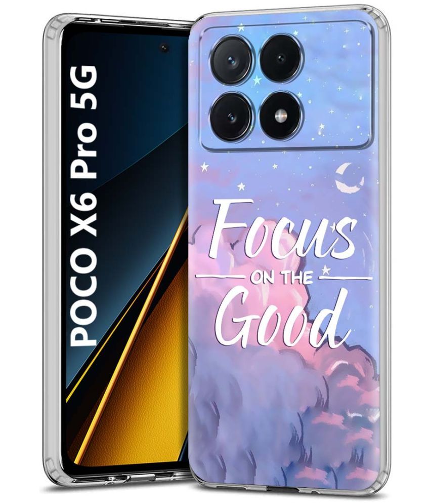     			NBOX Multicolor Printed Back Cover Silicon Compatible For POCO X6 Pro 5G ( Pack of 1 )