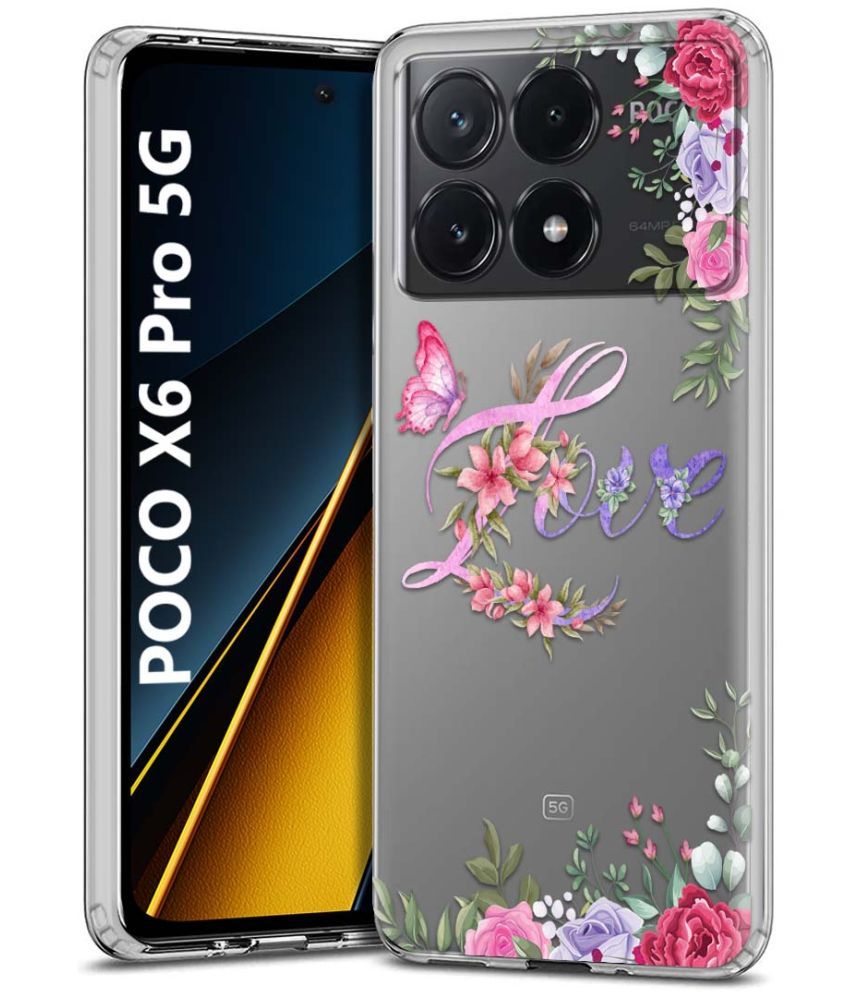     			NBOX Multicolor Printed Back Cover Silicon Compatible For POCO X6 Pro 5G ( Pack of 1 )