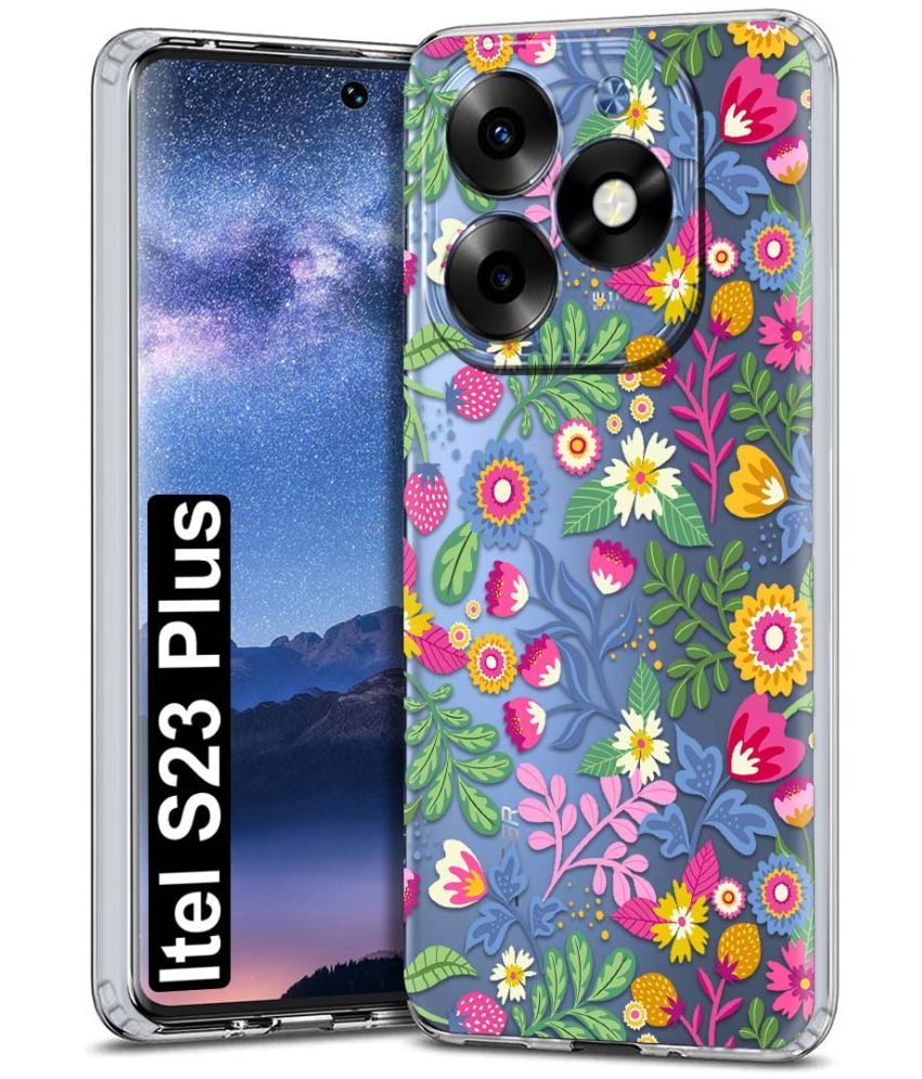     			NBOX Multicolor Printed Back Cover Silicon Compatible For Itel S23 Plus ( Pack of 1 )