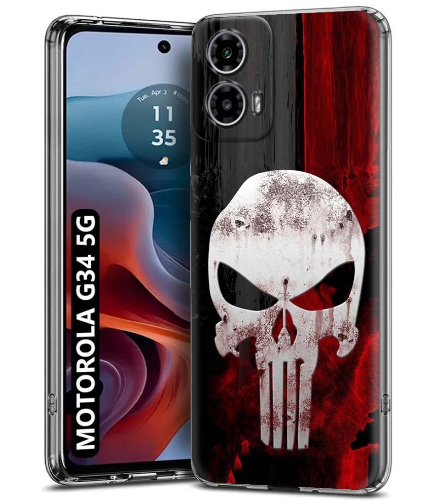     			NBOX Multicolor Printed Back Cover Silicon Compatible For MOTOROLA G34 5G ( Pack of 1 )