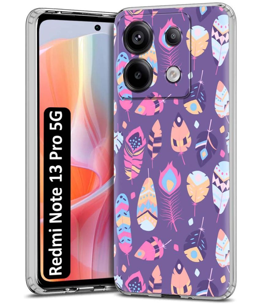     			NBOX Multicolor Printed Back Cover Silicon Compatible For Redmi Note 13 Pro 5G ( Pack of 1 )