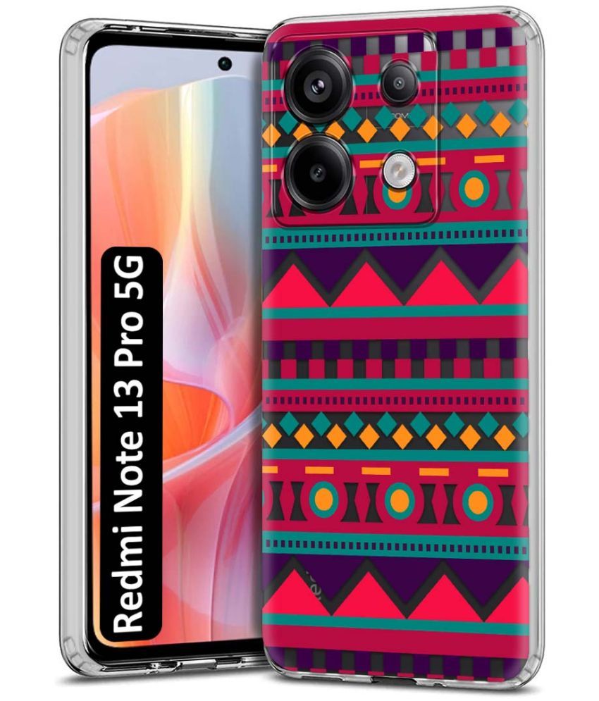     			NBOX Multicolor Printed Back Cover Silicon Compatible For Redmi Note 13 Pro 5G ( Pack of 1 )