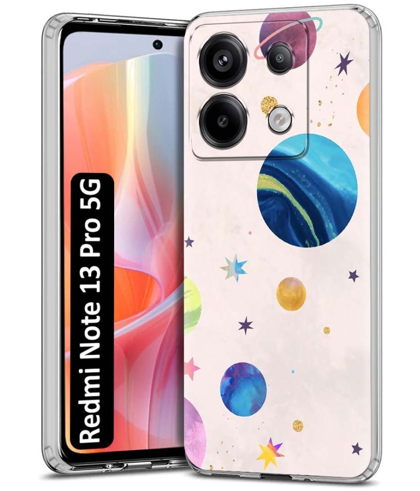     			NBOX Multicolor Printed Back Cover Silicon Compatible For Redmi Note 13 Pro 5G ( Pack of 1 )
