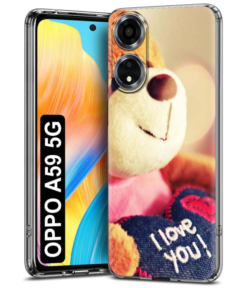     			NBOX Multicolor Printed Back Cover Silicon Compatible For Oppo A59 5G ( Pack of 1 )