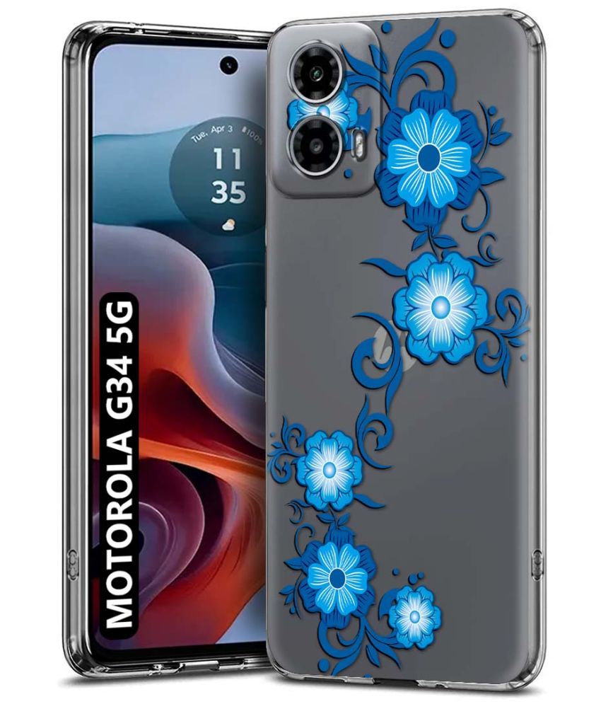     			NBOX Multicolor Printed Back Cover Silicon Compatible For MOTOROLA G34 5G ( Pack of 1 )