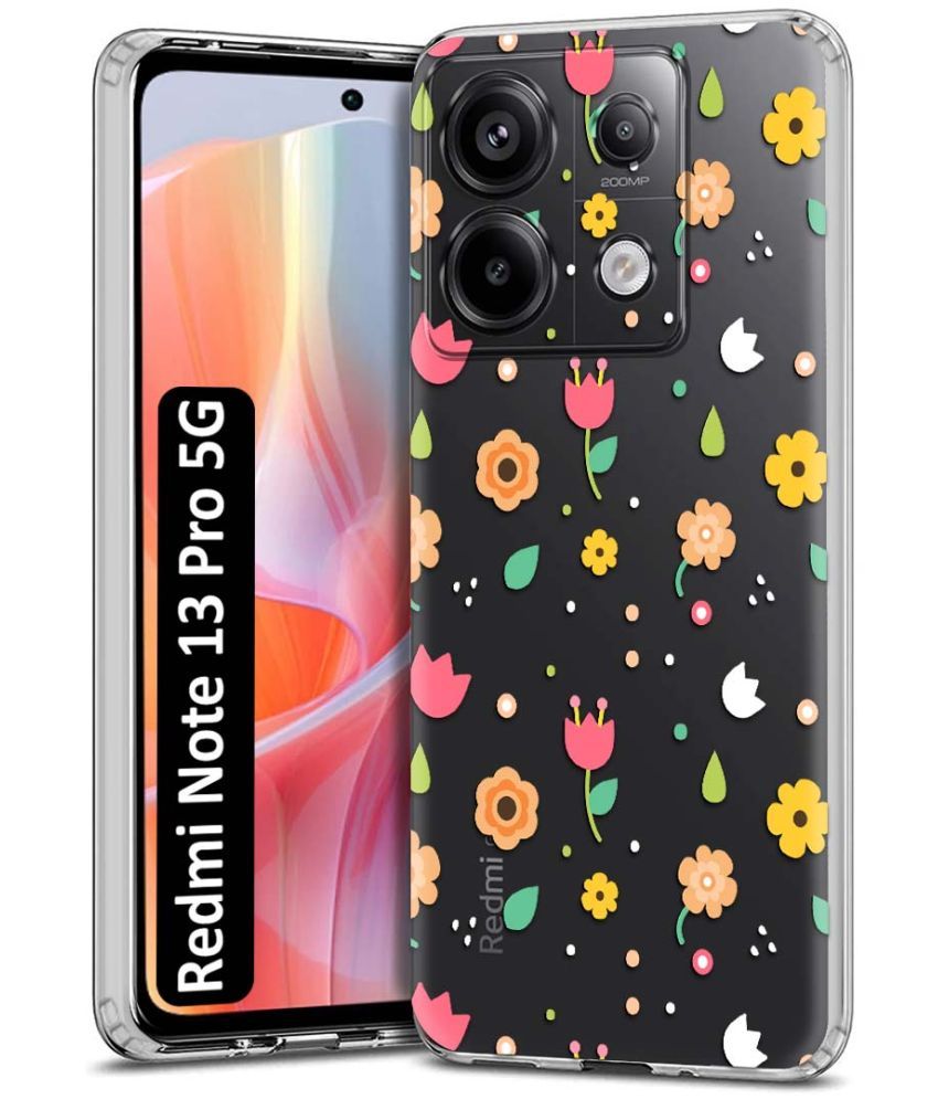     			NBOX Multicolor Printed Back Cover Silicon Compatible For Redmi Note 13 Pro 5G ( Pack of 1 )