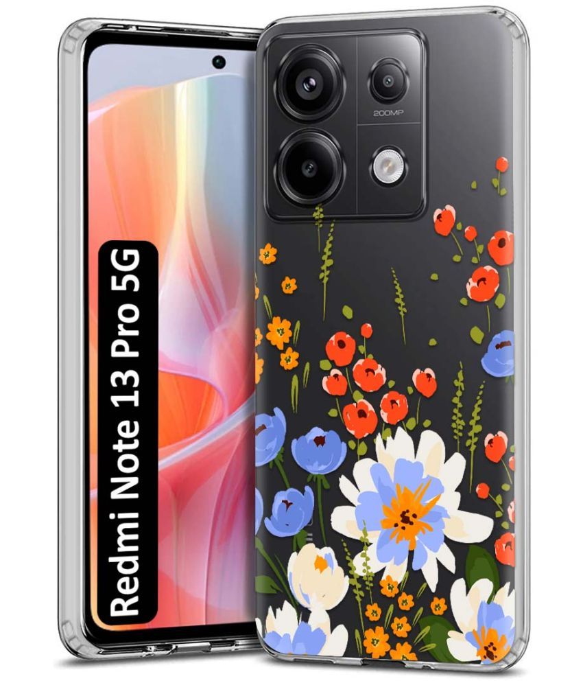     			NBOX Multicolor Printed Back Cover Silicon Compatible For Redmi Note 13 Pro 5G ( Pack of 1 )