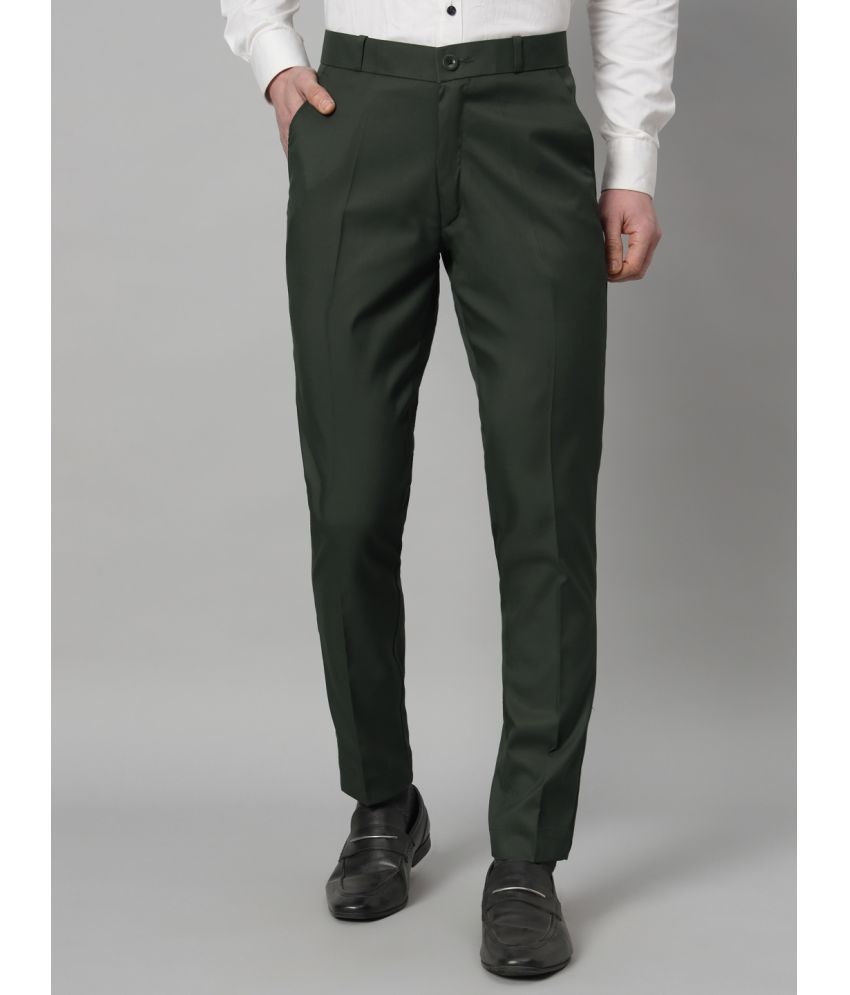     			RAGZO Regular Flat Men's Formal Trouser - Olive Green ( Pack of 1 )