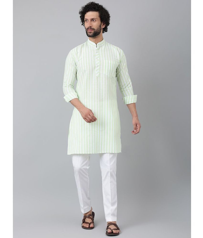     			RIAG Green Cotton Men's Regular Kurta ( Pack of 1 )