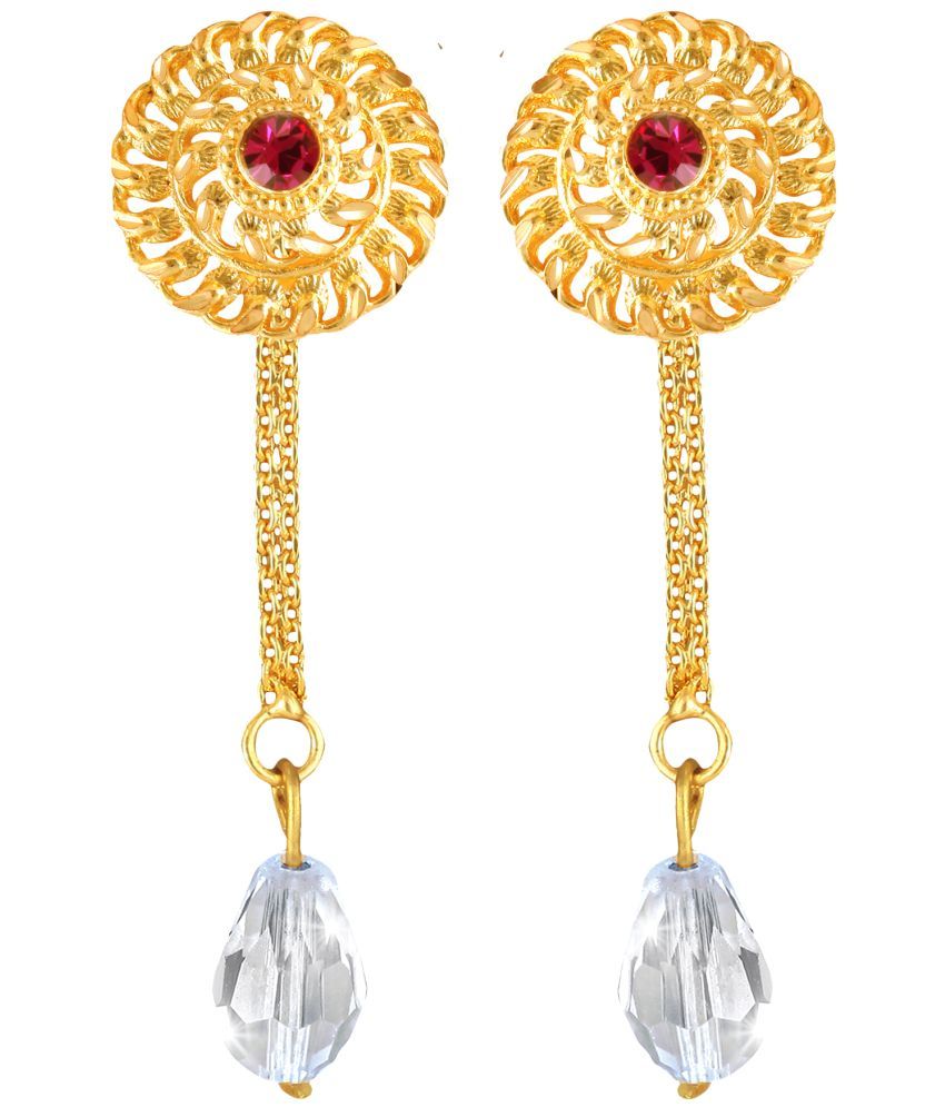     			VIVASTRI Golden Drop Earrings ( Pack of 1 )