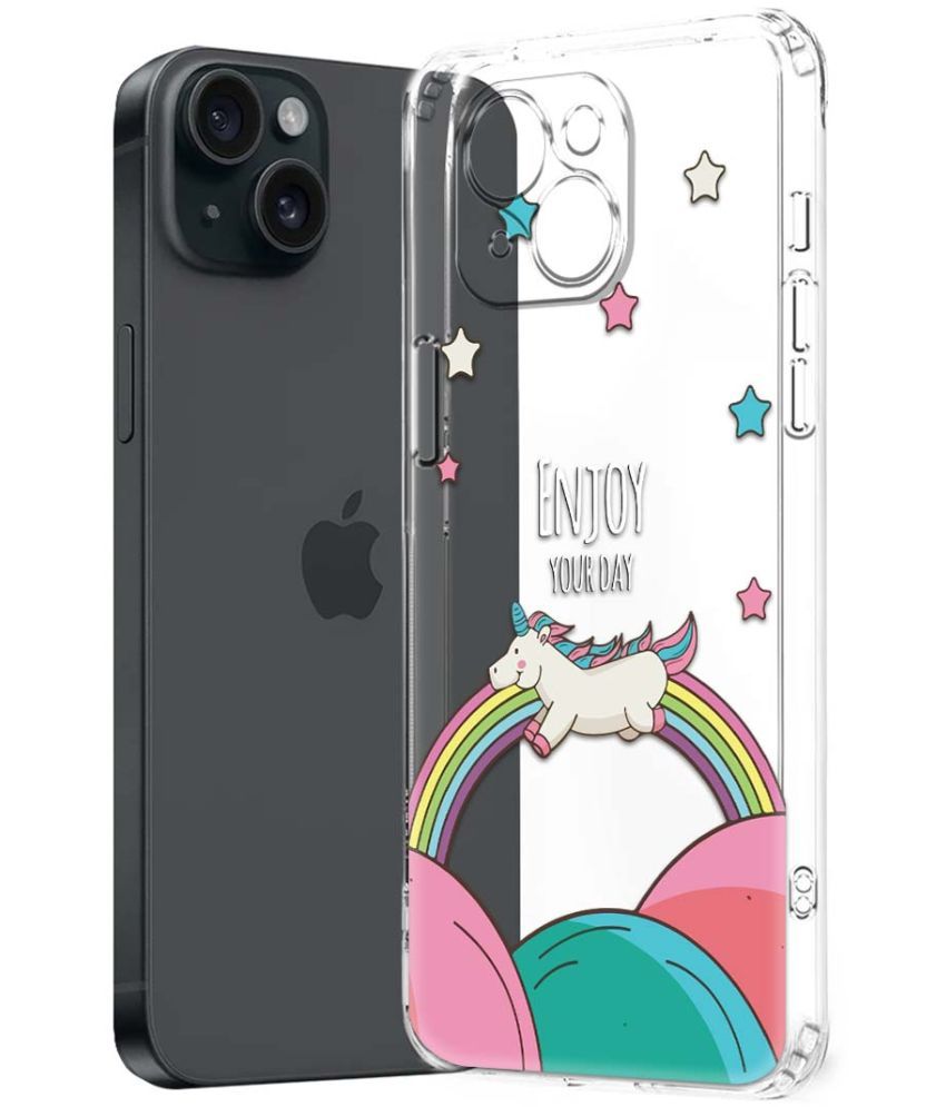     			Fashionury Multicolor Printed Back Cover Silicon Compatible For Apple iPhone 15 Plus ( Pack of 1 )