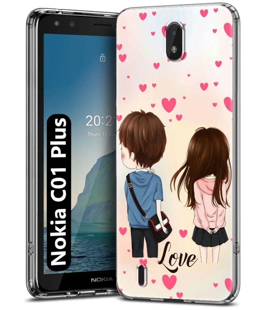     			Fashionury Multicolor Printed Back Cover Silicon Compatible For Nokia C01 Plus ( Pack of 1 )