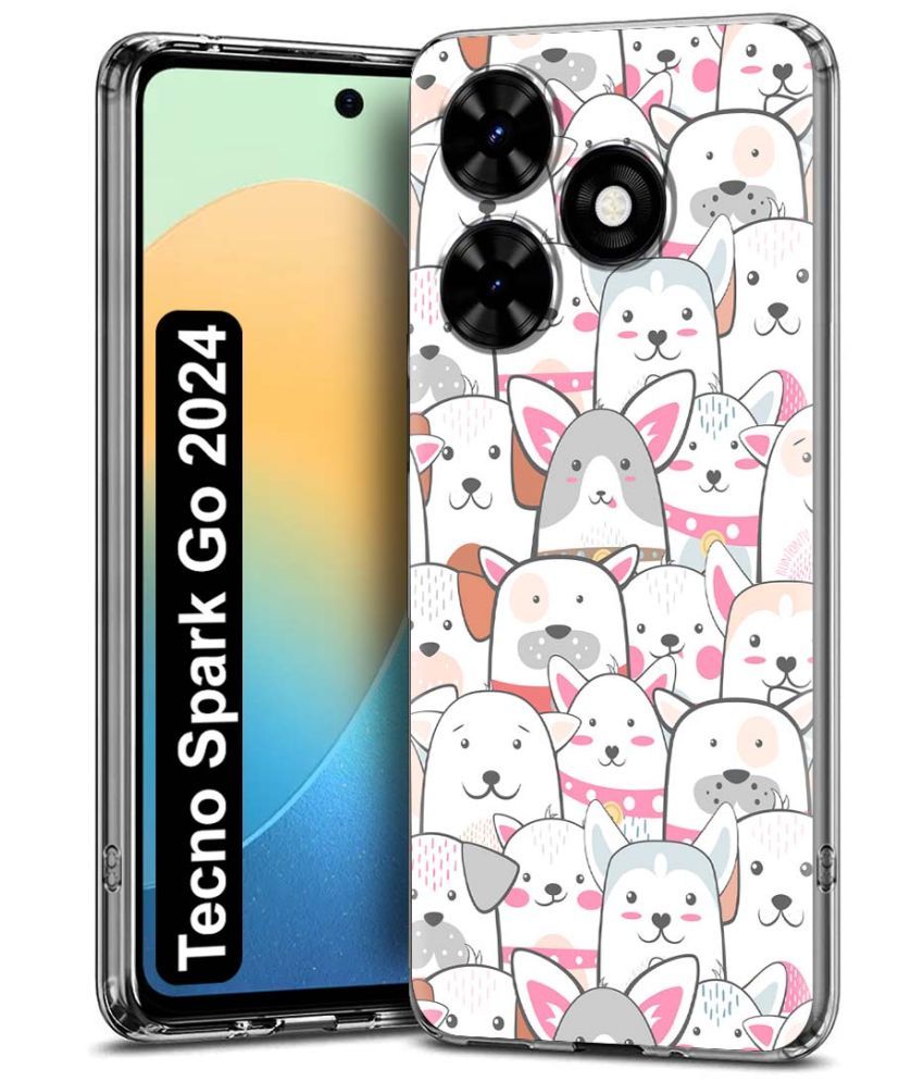     			Fashionury Multicolor Printed Back Cover Silicon Compatible For Tecno Spark Go 2024 ( Pack of 1 )