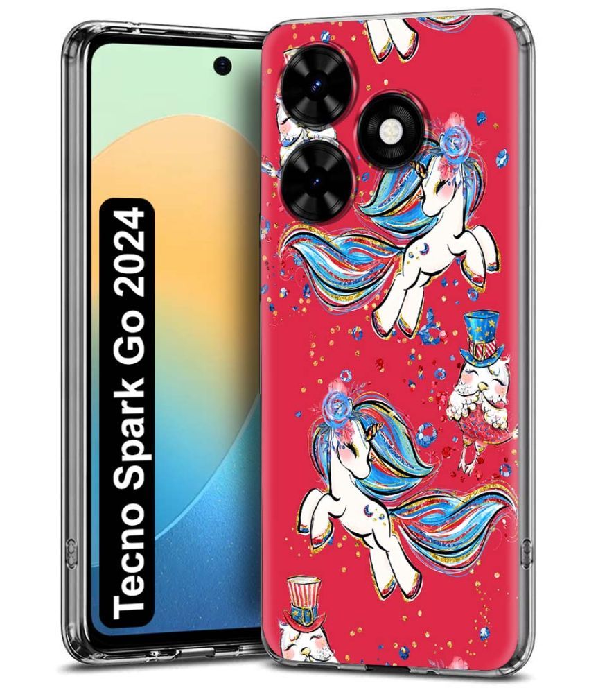     			Fashionury Multicolor Printed Back Cover Silicon Compatible For Tecno Spark Go 2024 ( Pack of 1 )