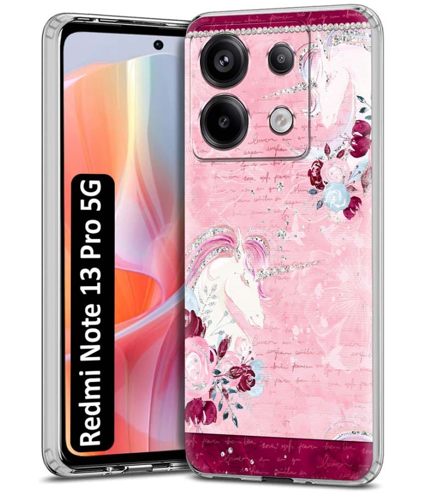     			Fashionury Multicolor Printed Back Cover Silicon Compatible For Redmi Note 13 Pro 5G ( Pack of 1 )