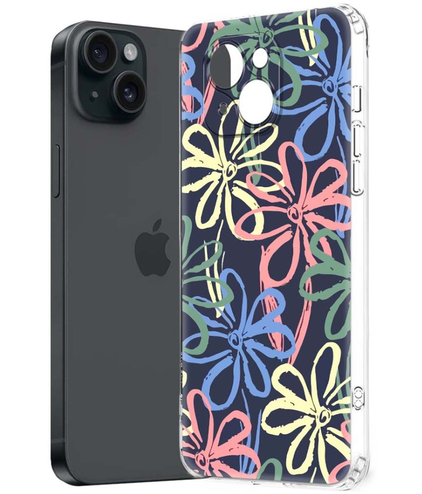     			Fashionury Multicolor Printed Back Cover Silicon Compatible For Apple iPhone 15 Plus ( Pack of 1 )