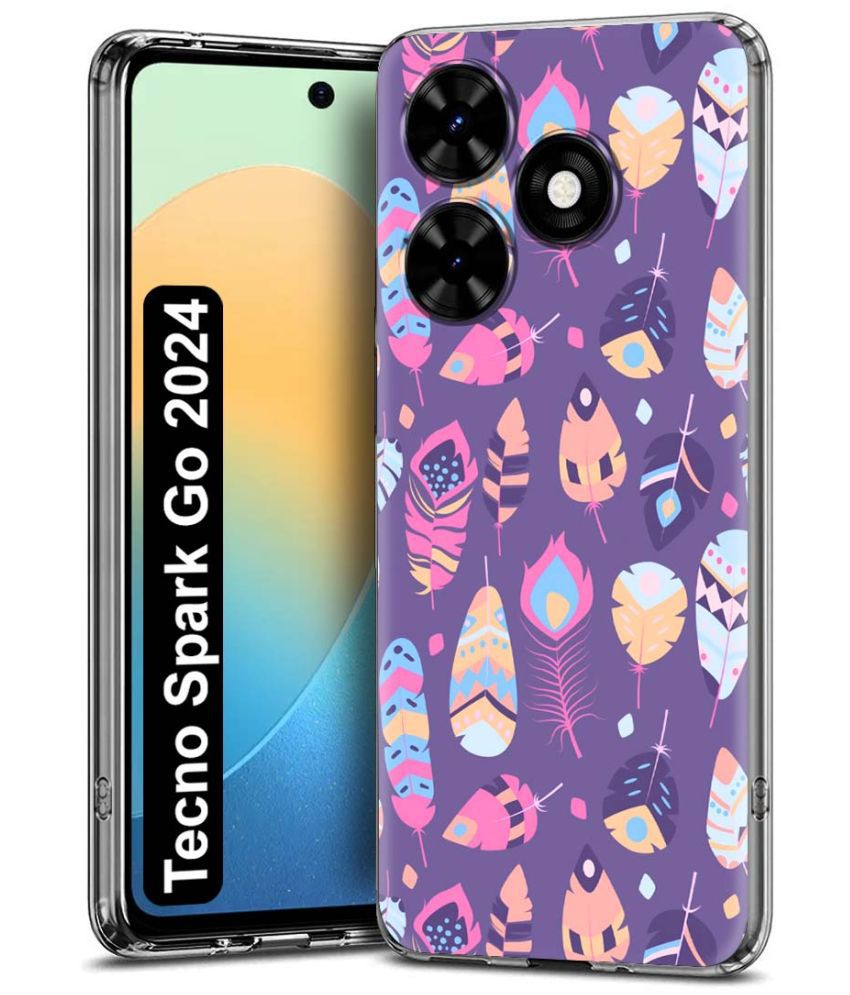     			Fashionury Multicolor Printed Back Cover Silicon Compatible For Tecno Spark Go 2024 ( Pack of 1 )