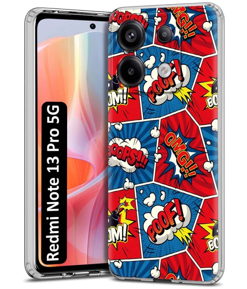     			Fashionury Multicolor Printed Back Cover Silicon Compatible For Redmi Note 13 Pro 5G ( Pack of 1 )