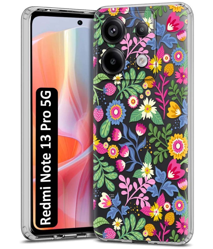     			Fashionury Multicolor Printed Back Cover Silicon Compatible For Redmi Note 13 Pro 5G ( Pack of 1 )