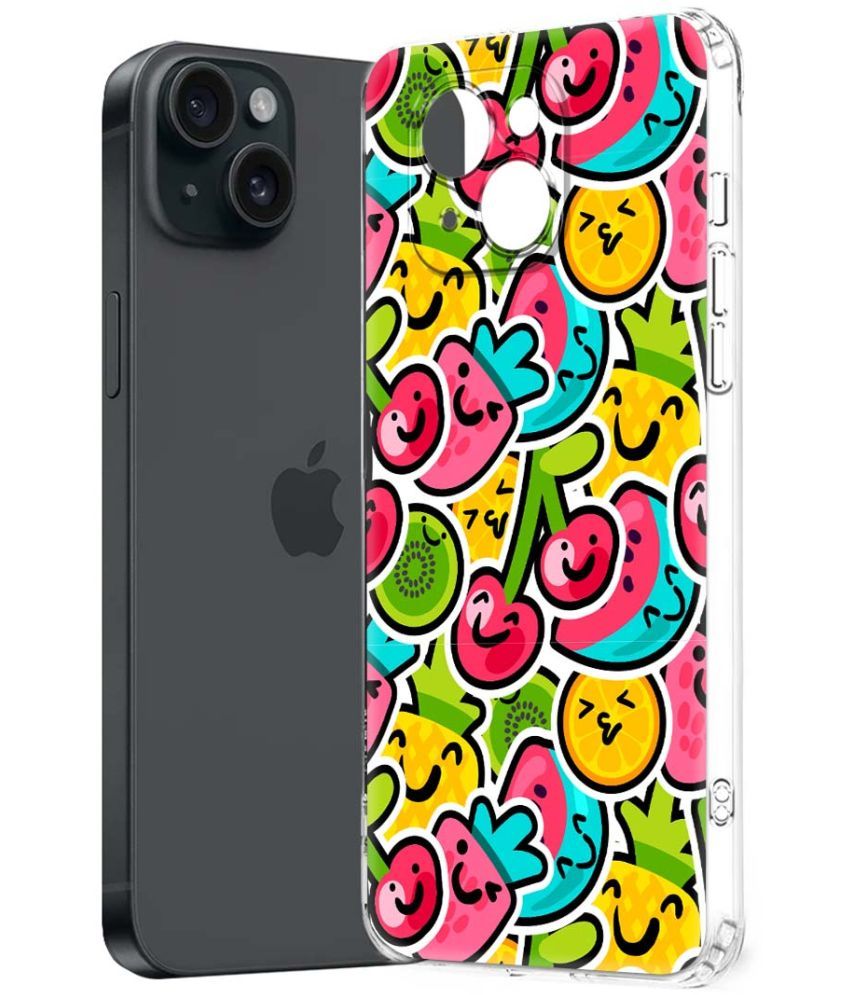     			Fashionury Multicolor Printed Back Cover Silicon Compatible For Apple iPhone 15 Plus ( Pack of 1 )