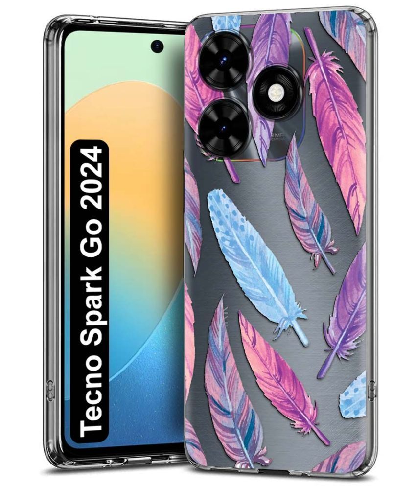     			Fashionury Multicolor Printed Back Cover Silicon Compatible For Tecno Spark Go 2024 ( Pack of 1 )