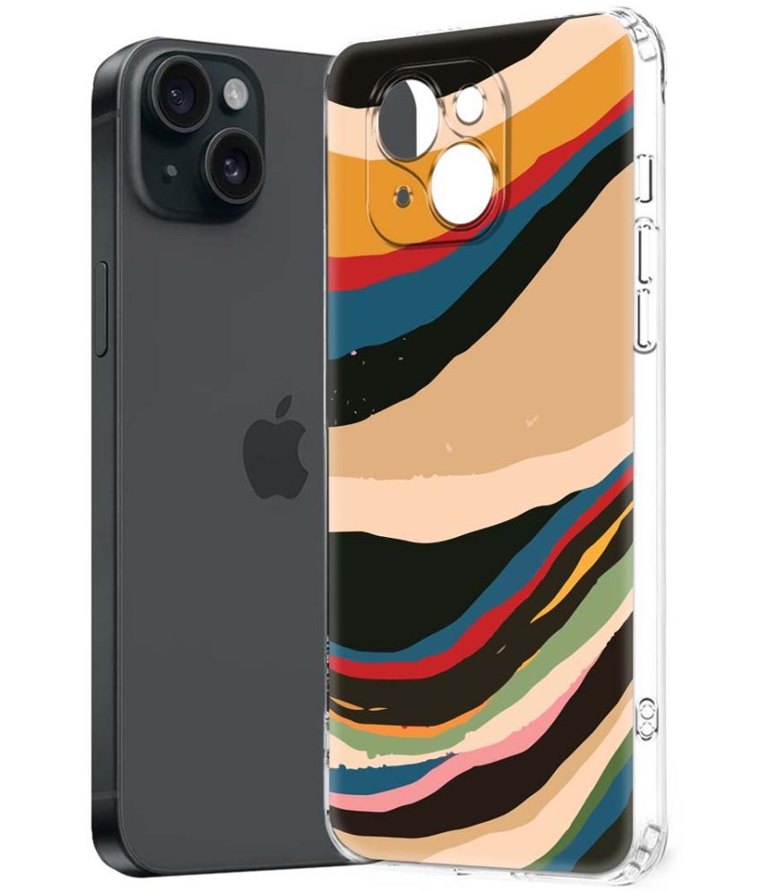     			Fashionury Multicolor Printed Back Cover Silicon Compatible For Apple iPhone 15 Plus ( Pack of 1 )