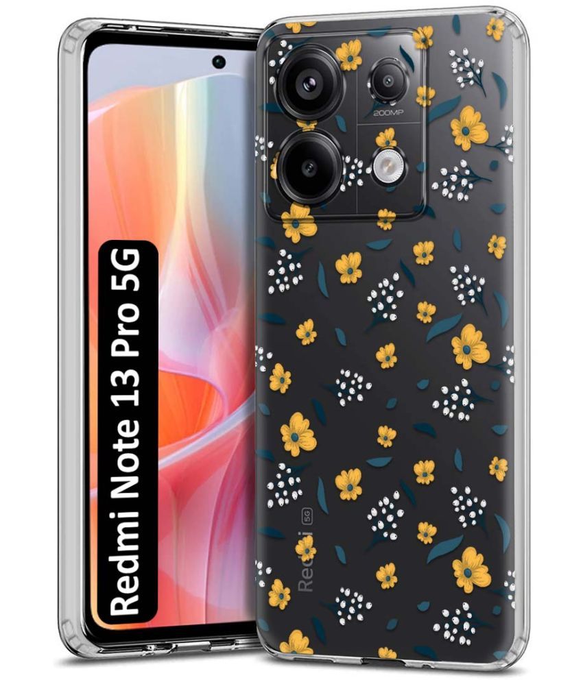     			Fashionury Multicolor Printed Back Cover Silicon Compatible For Redmi Note 13 Pro 5G ( Pack of 1 )