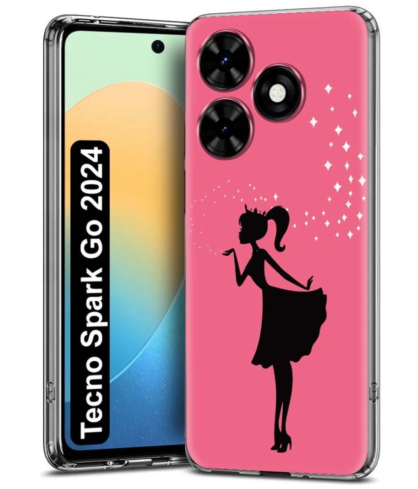     			Fashionury Multicolor Printed Back Cover Silicon Compatible For Tecno Spark Go 2024 ( Pack of 1 )