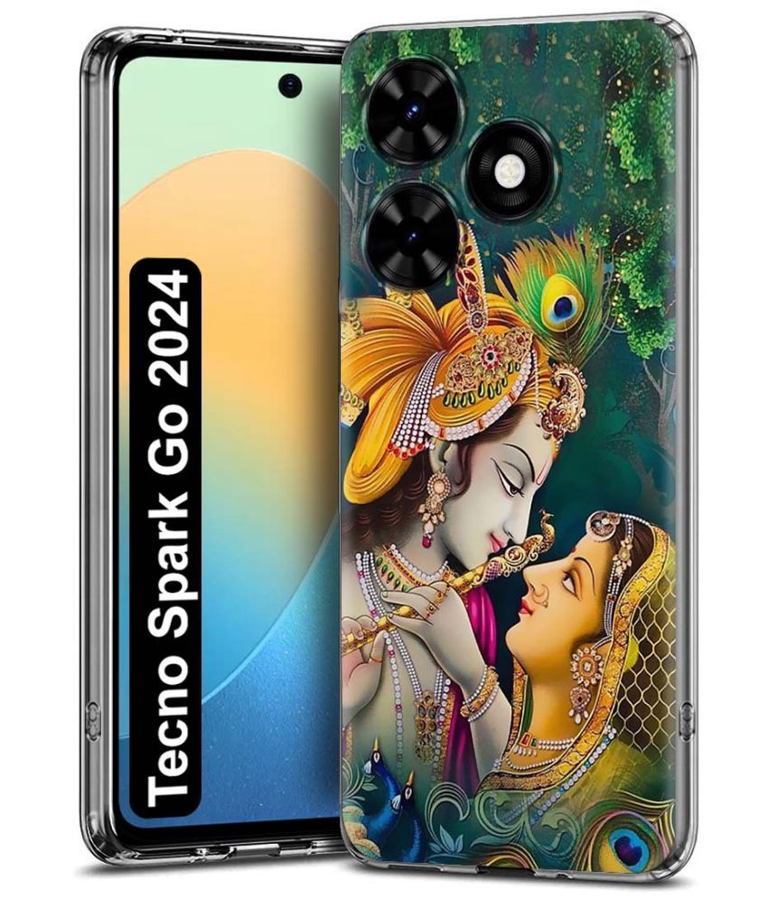     			Fashionury Multicolor Printed Back Cover Silicon Compatible For Tecno Spark Go 2024 ( Pack of 1 )