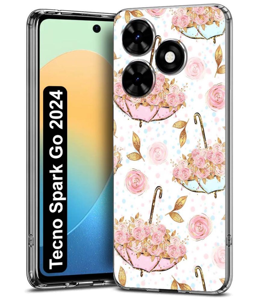     			Fashionury Multicolor Printed Back Cover Silicon Compatible For Tecno Spark Go 2024 ( Pack of 1 )