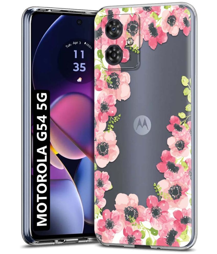     			NBOX Multicolor Printed Back Cover Silicon Compatible For Motorola G54 5G ( Pack of 1 )